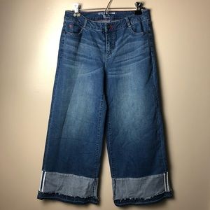 Peace Love World Wide-Leg Jeans with Oversized